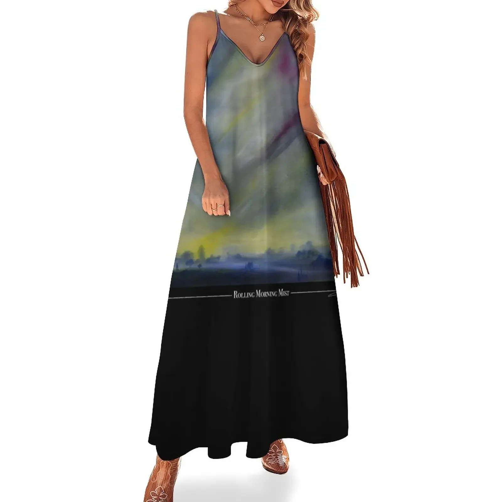 

Skyscape - Rolling Mist at Sunrise Sleeveless Dress Dress vintage dress women summer 2025 Long veiled dresses