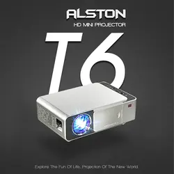 T6 Full HD Led Projector 2K 4K 4000 Lumen 720p Portable Cinema Proyector Portable Projectors (Wifi Android 9.0)martphone