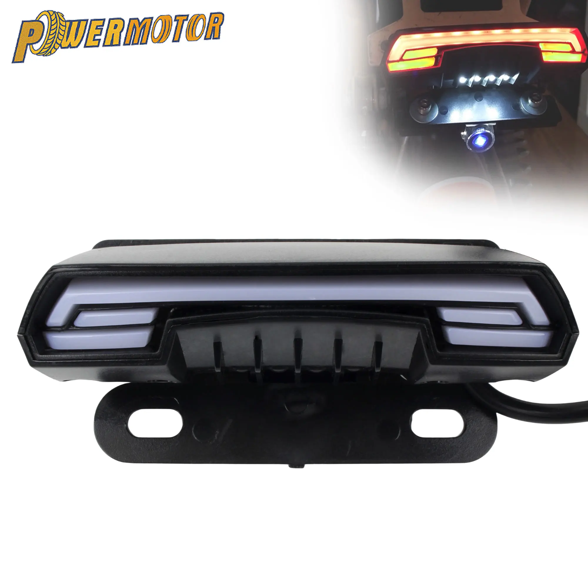 

Motorcycle LED Taillight Brake Rear Light for BMW Honda Suzuki Yamaha Supermoto Scooter Dynamic Turn Signal Plate Light Modified