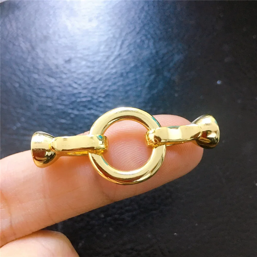 Wholesale DIY Natural Stones Beads Jewelry Making Accessories Silver/Gold Metal Connector Clasps Findings