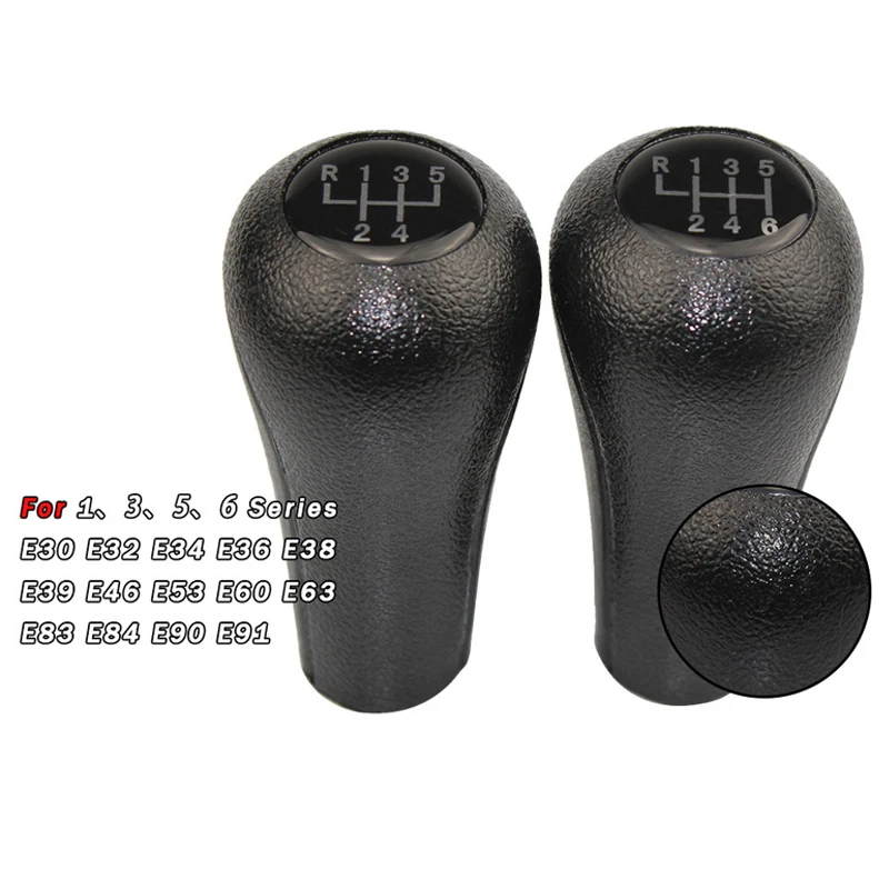 

5/6 Speed Black Gear Shift Knob for BMW E46 E36 E83 E84 E91 -Car Transmission Shifter Handle, Durable Auto Interior Accessories