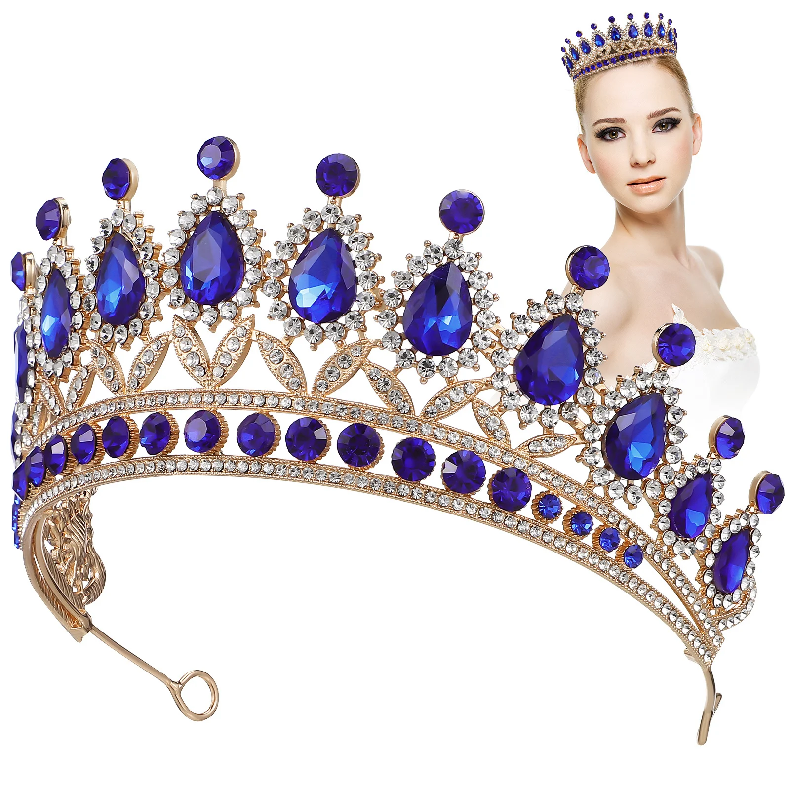 حجر الراين تاج تيارا خوذة الزفاف حفل زفاف عيد ميلاد حفلة موسيقية العازبة العودة للوطن زي مهرجان الشعر الزخرفية