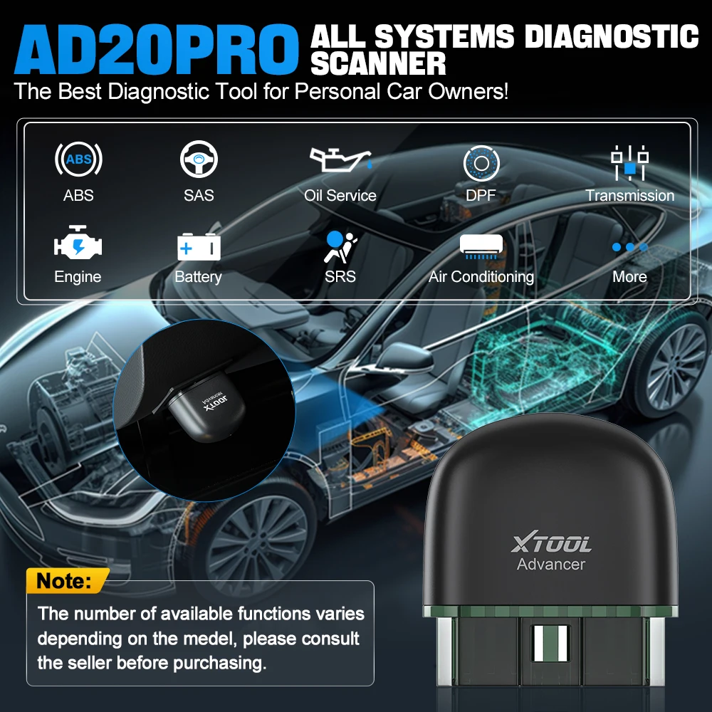 XTOOL AD20PRO OBD2 Bluetooth Scanner ad20 pro OBD2 Car Diagnostic Tool Fault Code Reader Oil Reset Battery Test For All Car