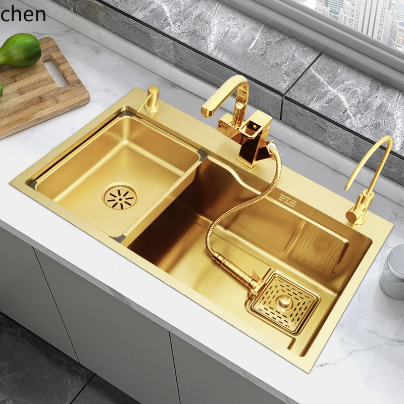 

HXL 304 Stainless Steel Multi-Functional Under-Sink Basin Kitchen Vegetable Washing Basin Dishwashing Sink