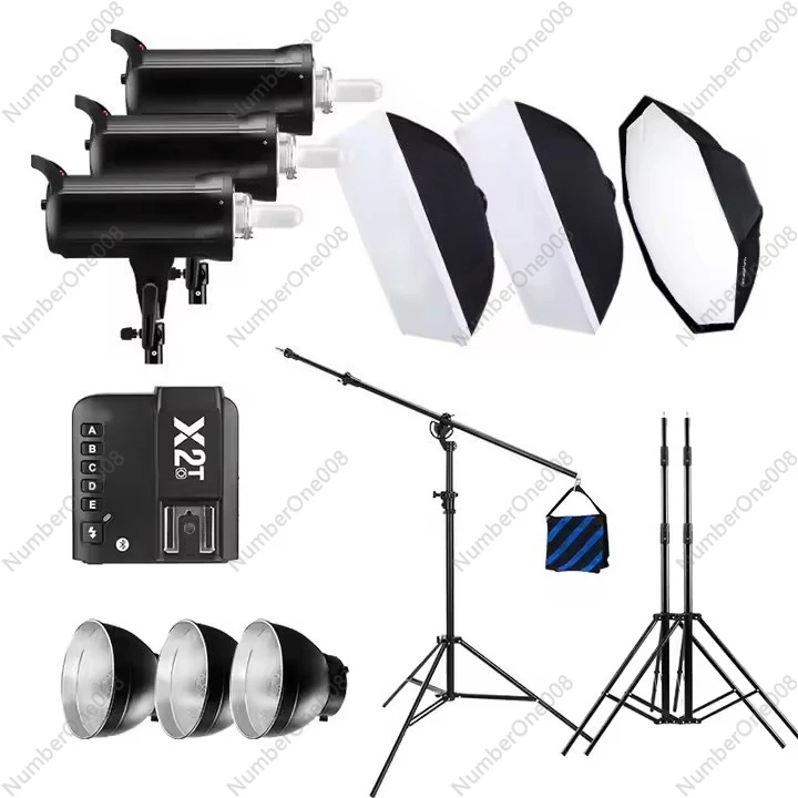 

SK400II 400W * 3 Professional Photography Studio Flash Photography Studio Accessories Speedometer Lighting Strobe Light Kit