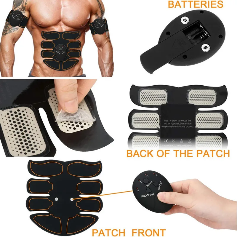 Rechargeable Massager Lazy Fitness Equipment  Abdominal Health Device EMS Muscle Stimulator Hip Shaping Patch Sliming Trainer