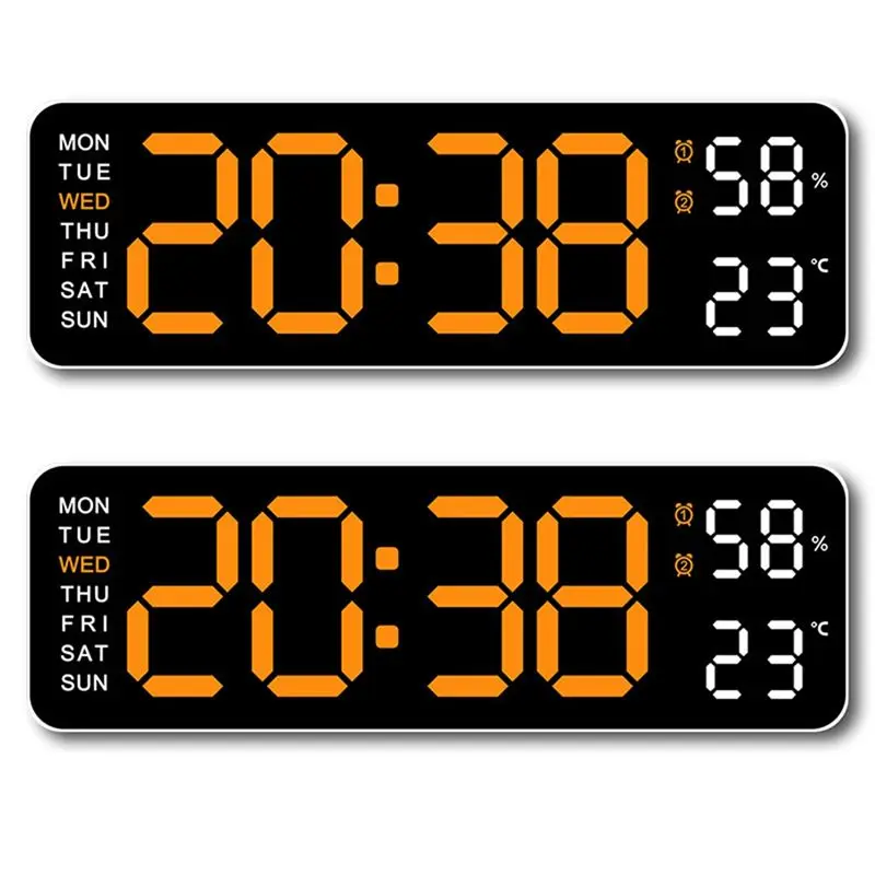 ABJN-Large Font Alarm Clock, Electronic, Simple, Hangable Or Standalone Display, Multi-Functional Clock For Daily Needs