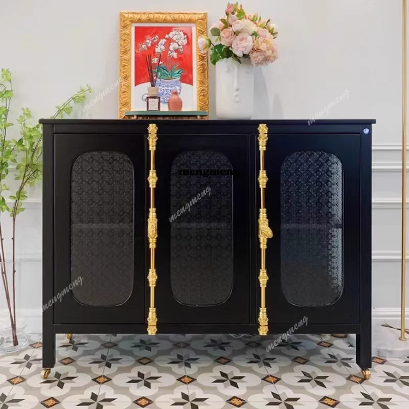 

American retro living room cabinet coffee table locker Luxury Design Wooden chest of drawers modern komoda drewniana furniture