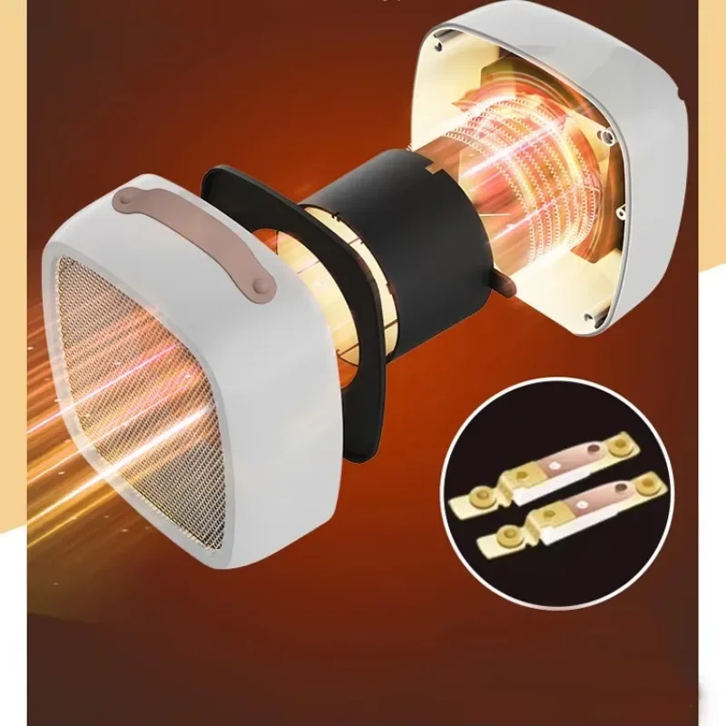 มินิเดสก์ท็อปไฟฟ้าแบบพกพาเครื่องทําความร้อนอย่างรวดเร็วน้ําหนักเบา 500W เครื่องทําความร้อนเซรามิคในร่มสํานักงาน Handwarmer