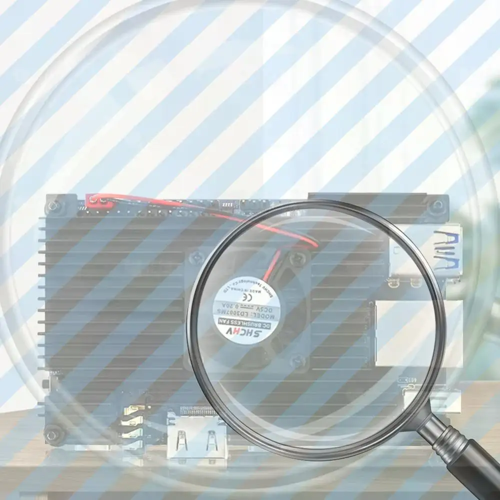 

Aluminum Alloy CPU Heat Sink Enclosure Case with Fan Heatsink Fan Shell Replacement Equipment Accessories for Orange Pi 5