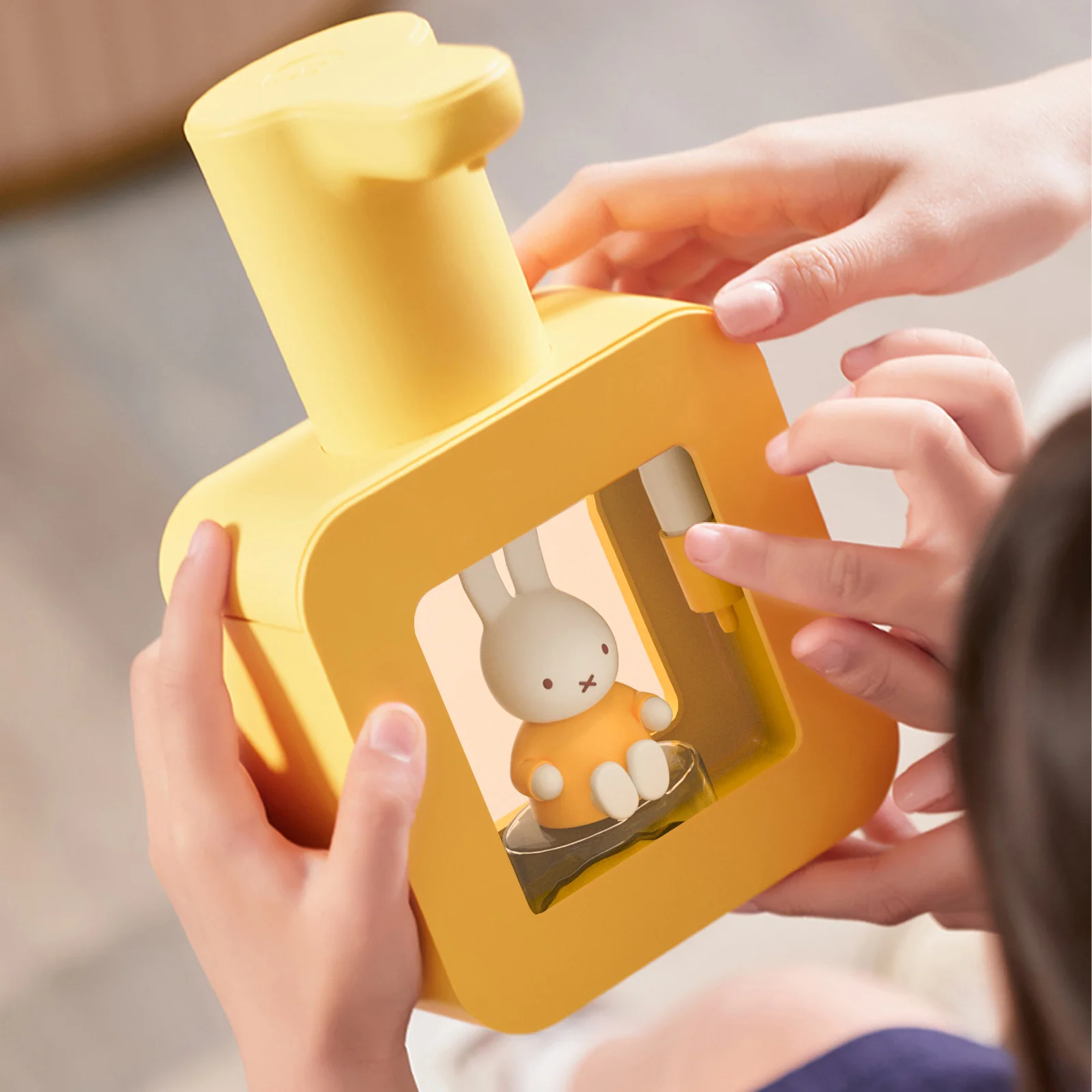 MIPOW Automatic Hand Soap Dispenser Mipow X Miffy Cute 400ml Rechargeable Automatic Foaming Hand Soap Dispenser, IPX5 waterproof