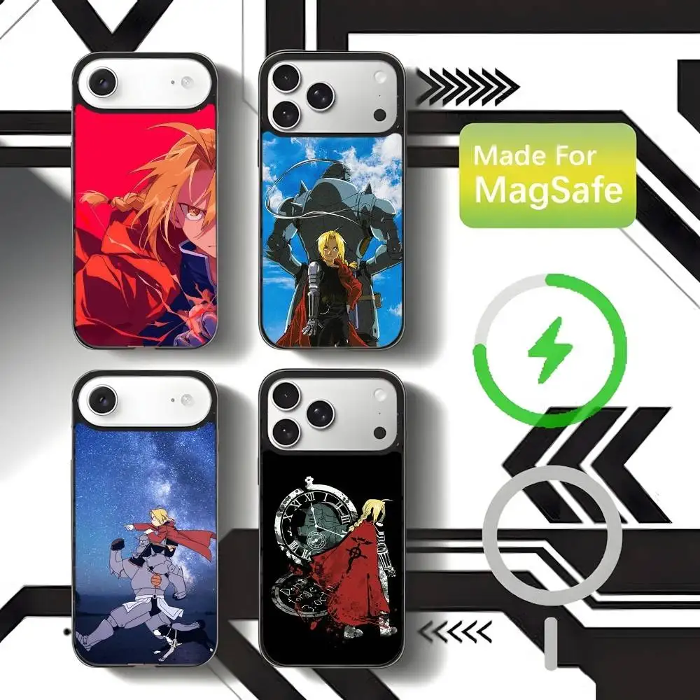 

Anime FULLMETAL ALCHEMIST Phone Case For iPhone 17,16,15,14,13,12,11,Pro,Max,Plus,Mini,SE4,E Magnetic Magsafe Wireless Charging