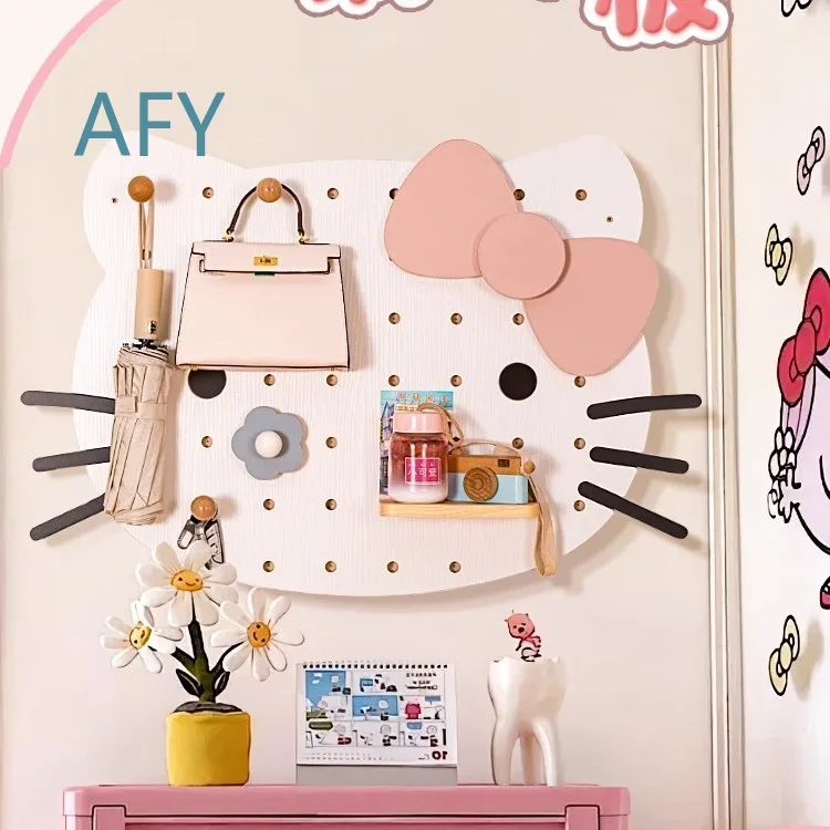 Cartoon Solid Wood Pegboard Shelf Wall Mounted Wooden Bookshelf Display Rack for Action Figures Collectibles Storage