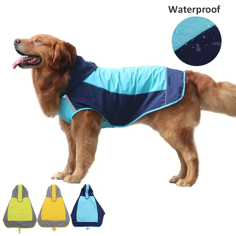 Waterproof Pet Dog Raincoat, Quick Drying Jacket, Breathable Reflective Dog Vest, Corgi Bullfighting, Labrador Dog Clothes