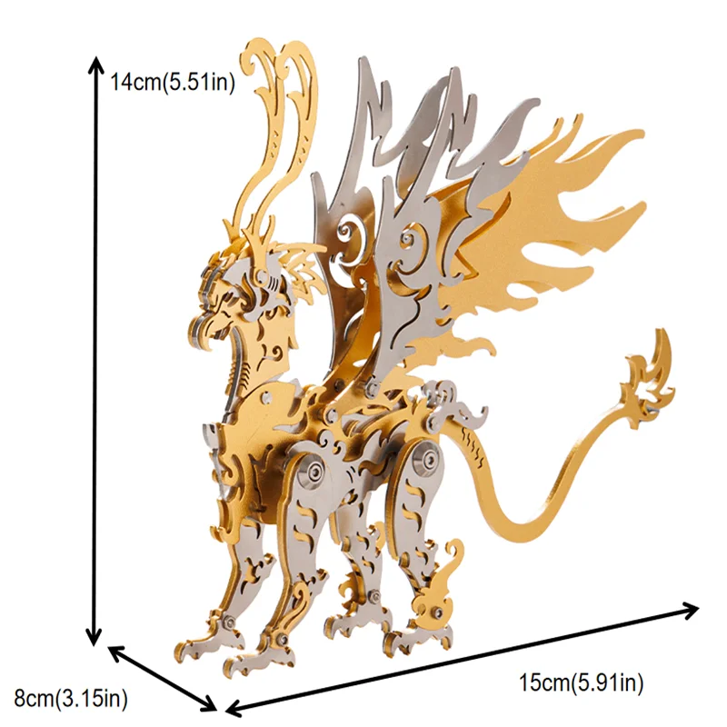 Mokr gu diao quebra-cabeças de metal 3d, brinquedos infantis, modelo de montagem diy, natal, ano novo e aniversário, presentes, treinamento educacional