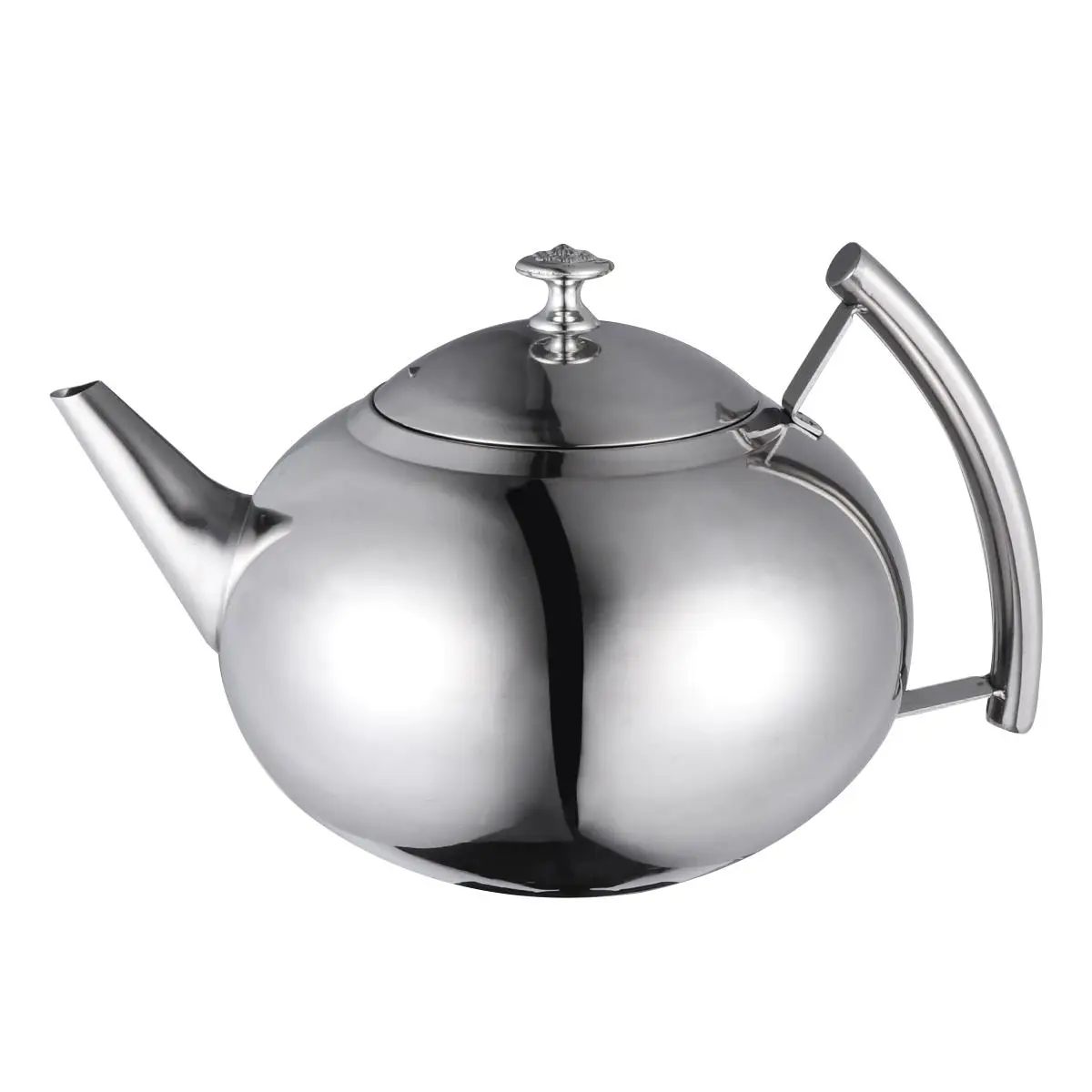 

Stainless Steel Teapot 20L Kettle Loose Tea Infuser Camping Coffee Pot Handle Glossy Surface Quick Strain Enjoy Tea