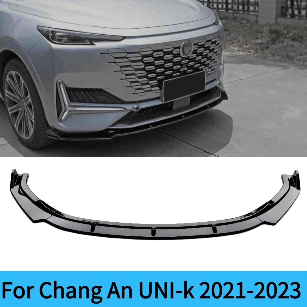 For UNI-K Front Bumper Lip Kit for 2021-2023 Chang'an Sedan 3-Piece Body Spoiler Splitter Set Enhances