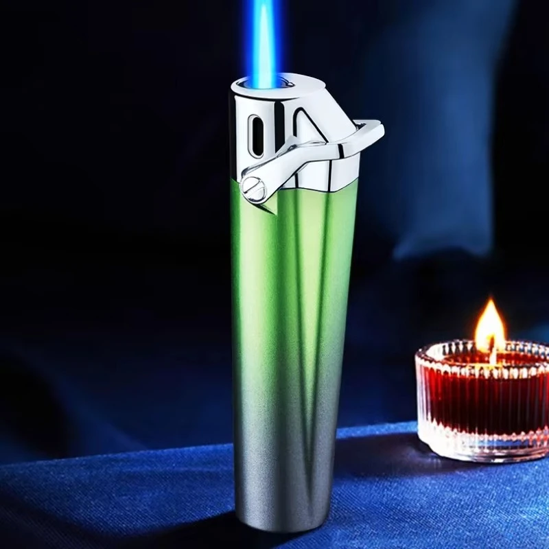New Inflatable Gas Lighter Gradient Mini Portable Metal Visible Gas Window Windproof Cigarette Lighter Personalized Gifts view 2