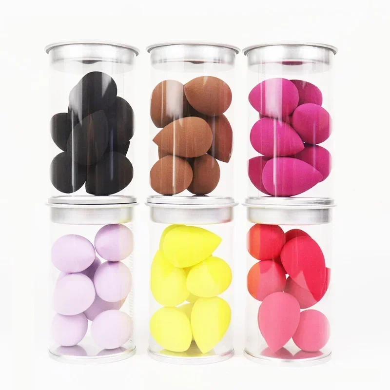 Ensemble d'éponges de maquillage, 8 pièces/boîte, bouffantes de poudre cosmétique pour fond de teint, crème, correcteur, outil mélangeur de maquillage avec boîte de rangement