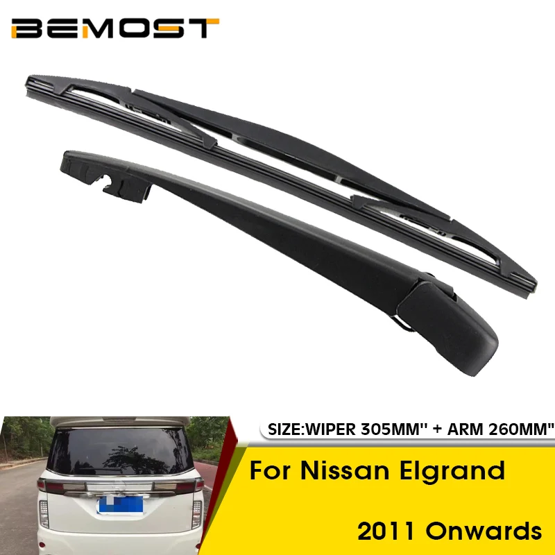 Car Wiper Blade For Nissan Elgrand 2011 Onwards Rear Back Windshield Windscreen Rear Wiper 305mm+Arm 260mm Car Accessories