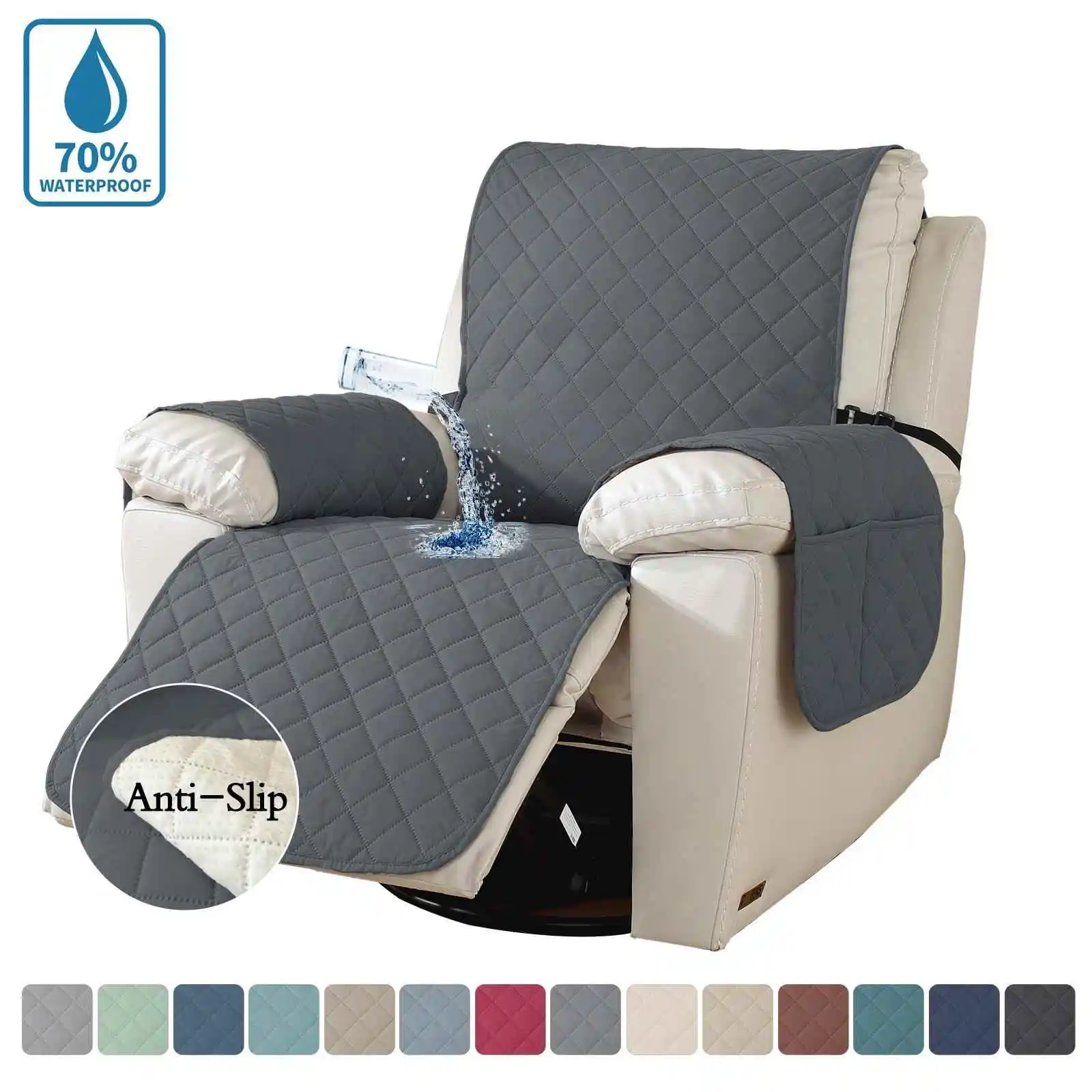 

Modern Simple Pure Color Elastic Waterproof Anti-Slip Pet Sofa Cuion Universal Sofa Cover Easy to Clean Home Textile