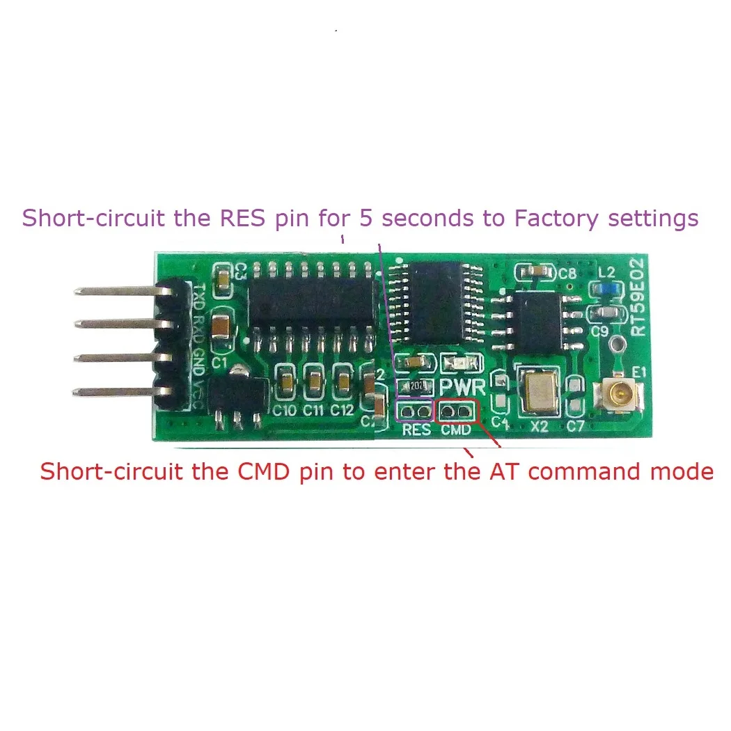 2400-2525MHz RS232 Wireless Transceiver Module RF UART Board for Wifi ESP8266 NodeMCU PC Serial port COM Printers