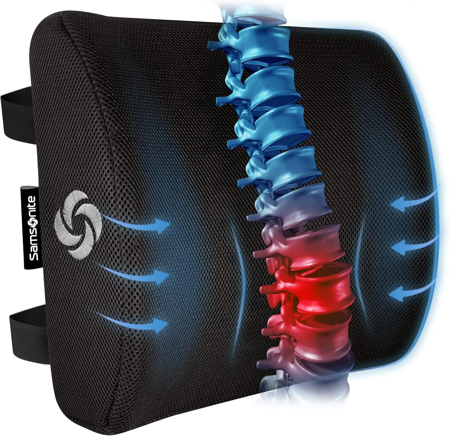 

Подушка для поясницы из пены с эффектом памяти для офисного кресла, игрового кресла и автомобильного сиденья, эргономичная