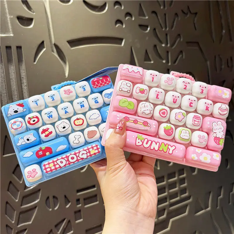 Porte-clés Clavier de Simulation Anti-Stress à 26 Grilles, Adorable, Décoration de Bureau, Ornement de Sac d'Étudiant, Jouet, Cadeau Créatif