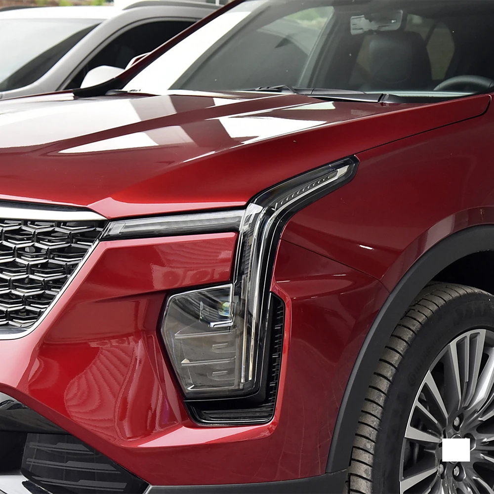 الجبهة العلوي قذيفة شفافة كشافات غطاء غطاء مصباح شبكي استبدال عاكس الضوء الأصلي لكاديلاك XT4 2023-2024 #6