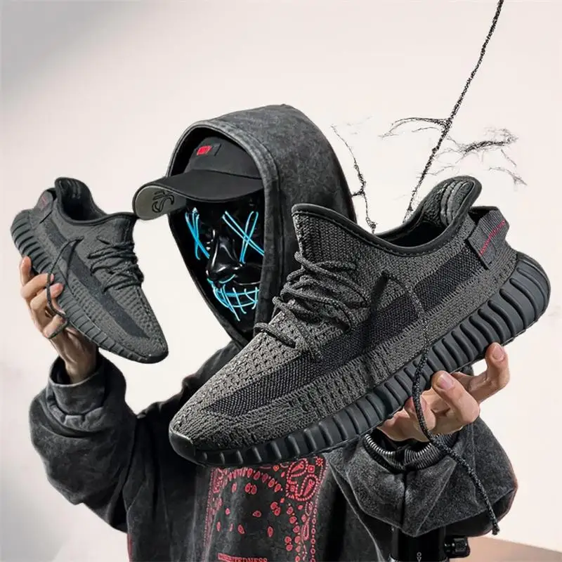 

Trendy flyknit sports shoes, knitted design, street eye-catchingmen's shoes