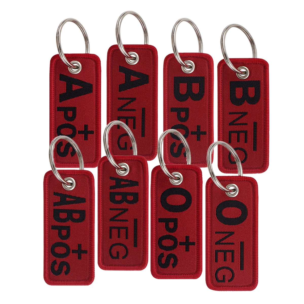 Red Quote Serises Embroidered Key Cool Letter Key Tag Keychain for Car Motorcycles Keyring Holder Jewelry Decoration Accessories