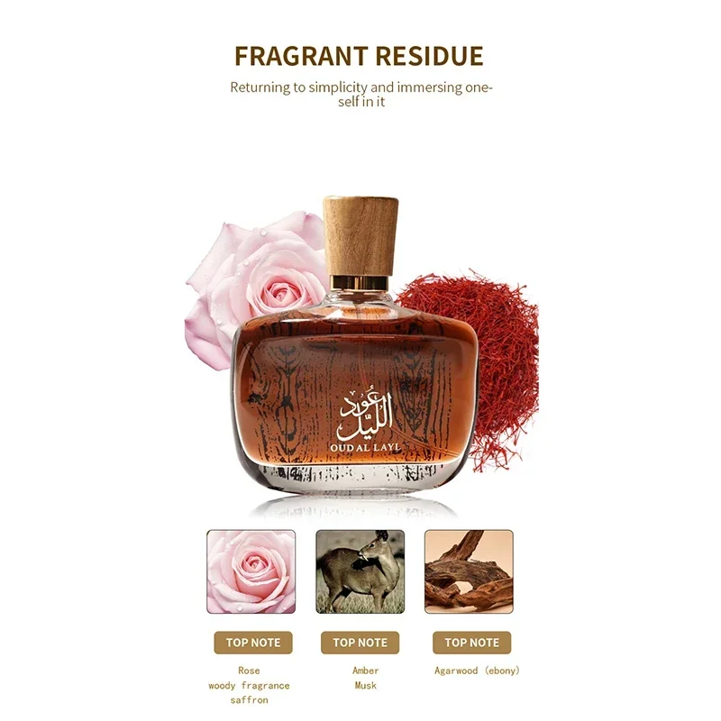 Arabian Brand Perfume High-end Men's Perfume Musk Oud And Cedarwood Woody Scent Long-lasting And Charm Men's Eau De Toilette view 6