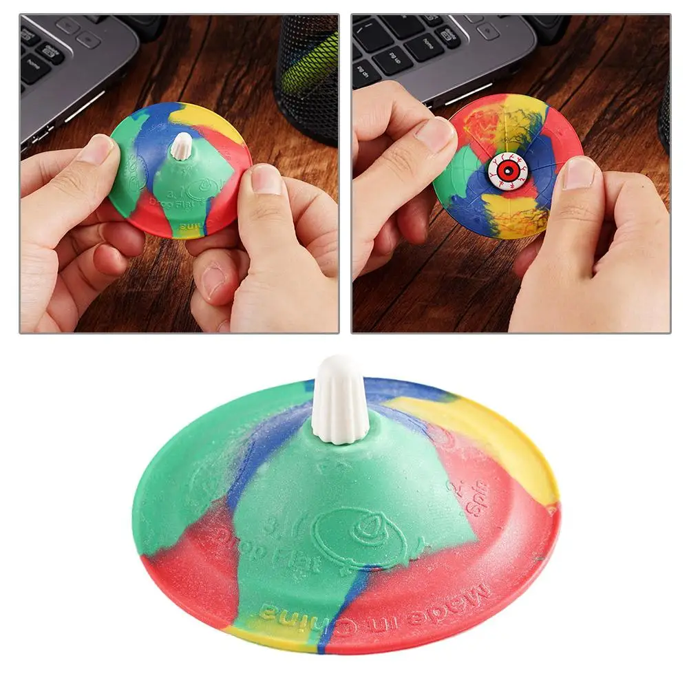 Hip Hop Jump Half Side Bouncing Ball Anti Stress Fidget Toys for Kids Adlut Fun Camouflage Spinning Bounce Bowl Fingertip Top