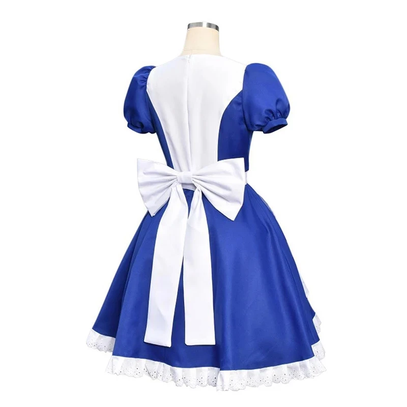 Game Alice Madness Returns Cosplay Costume Princess Dress Cosplay Maid Dress Apron Wig Shoes For Women Girls Halloween Party