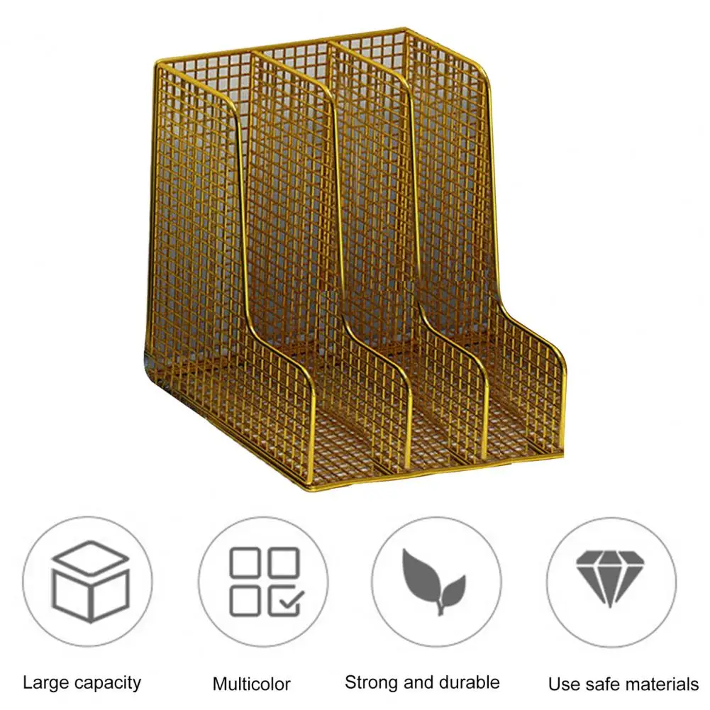 Convenient File Rack Wide Application File Sorter Large Capacity Vertical Desk File Organizer Office Storage