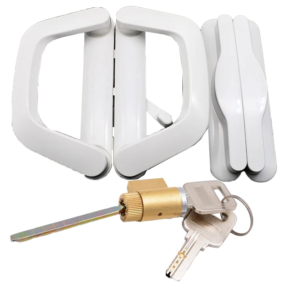 Compatibility Glass Door Lock Replacement Set Compatibility Easy Installation Glass Door Lock Replacement Set Keys