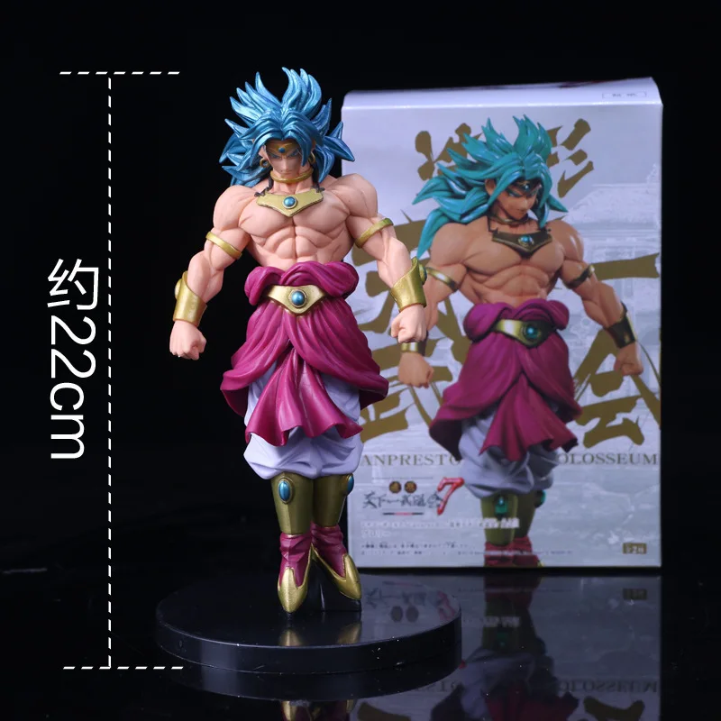 22CM Anime Dragon Ball Z figura Broli Broly Super Saiyan PVC figura de acción modelo colección Figma juguete para regalo de niños