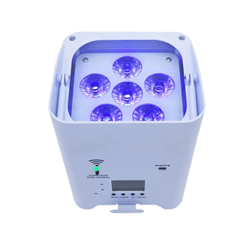 6x18W RGBWA+UV 6in1 LED Wireless Battery Par light For Stage Show Disco DJ Party Club Bar