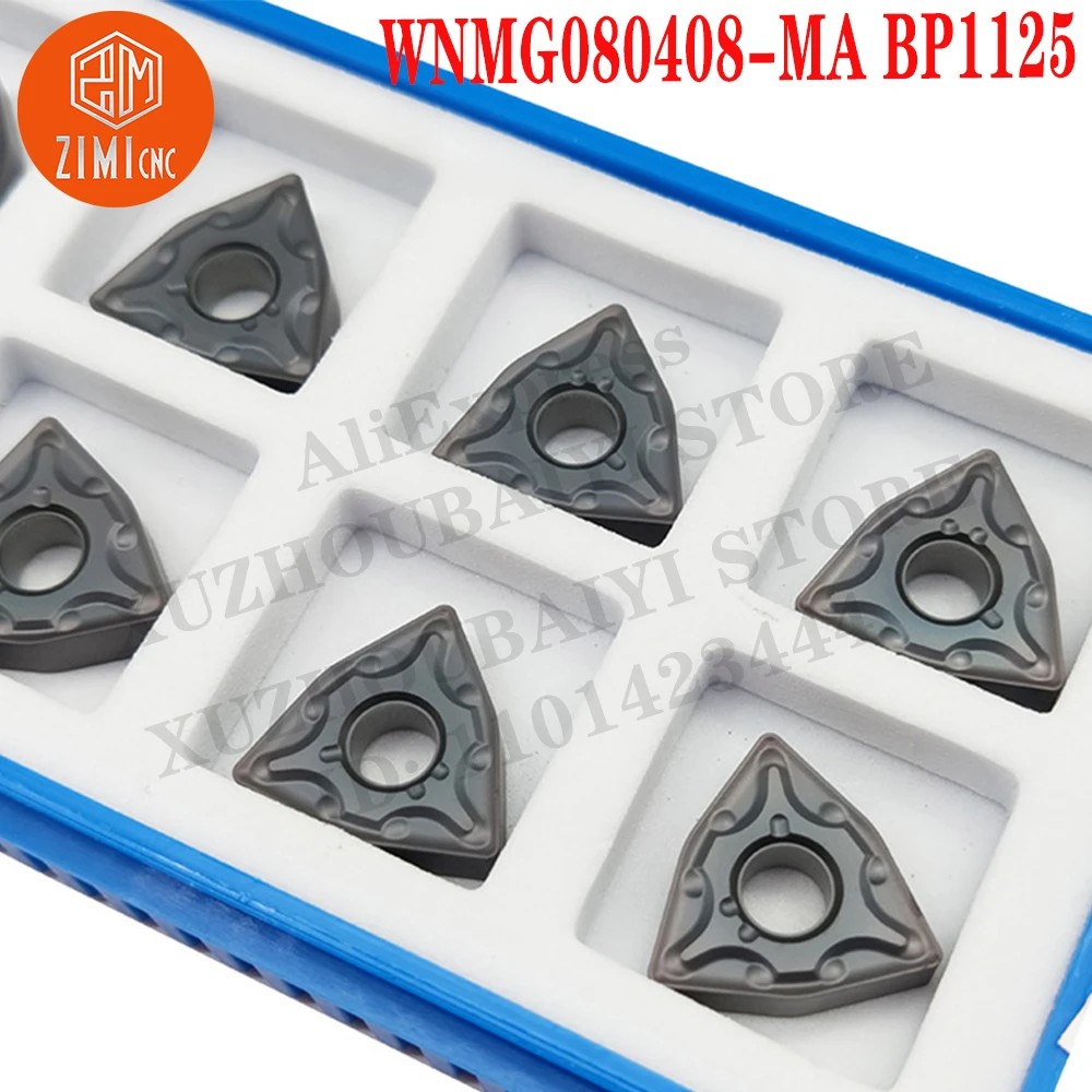 WNMG080408-MA BP1125 WNMG 080408 Carbide Inserts Turning Inserts CNC Tools Metal Cutter Lathe Blades metal lathe mechanical WNMG