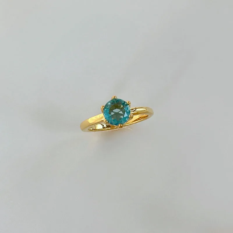 Colored gem stone rings stainless steel rings for women minimalist dainty stainless steel jewelry new in 2024 waterproof