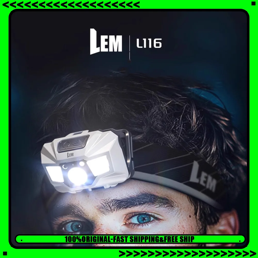 

LEM L115/L116 Мощный налобный фонарь для скалолазания на открытом воздухе, фонарик 1200 мАч/1000 мАч, 800 лм/650 лм, перезаряжаемый налобный фонарь для рыбалки