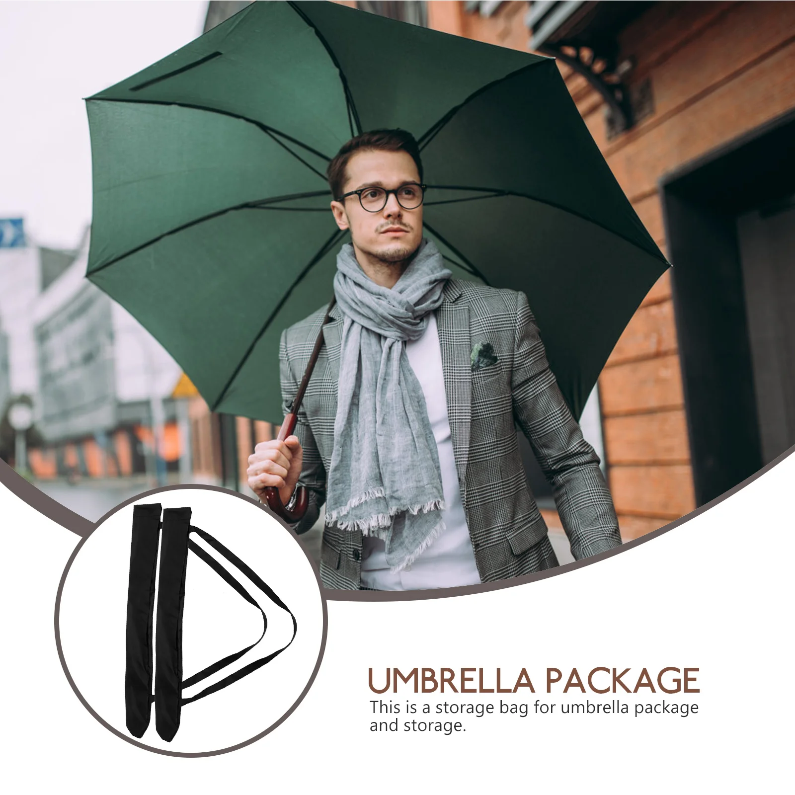 

2pcs Storage Pouch Black Folding Storage Bag Waterproof Bag Umbrella Waterproof Umbrella Pouch Cover Cover Outdoor