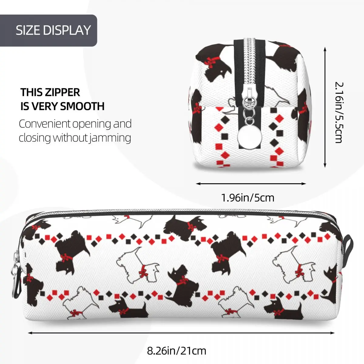 Пеналы для собак Scottie, подарок для животных, любителей собак, сумка для ручек, студенческие большие школьные косметические пеналы для хранения