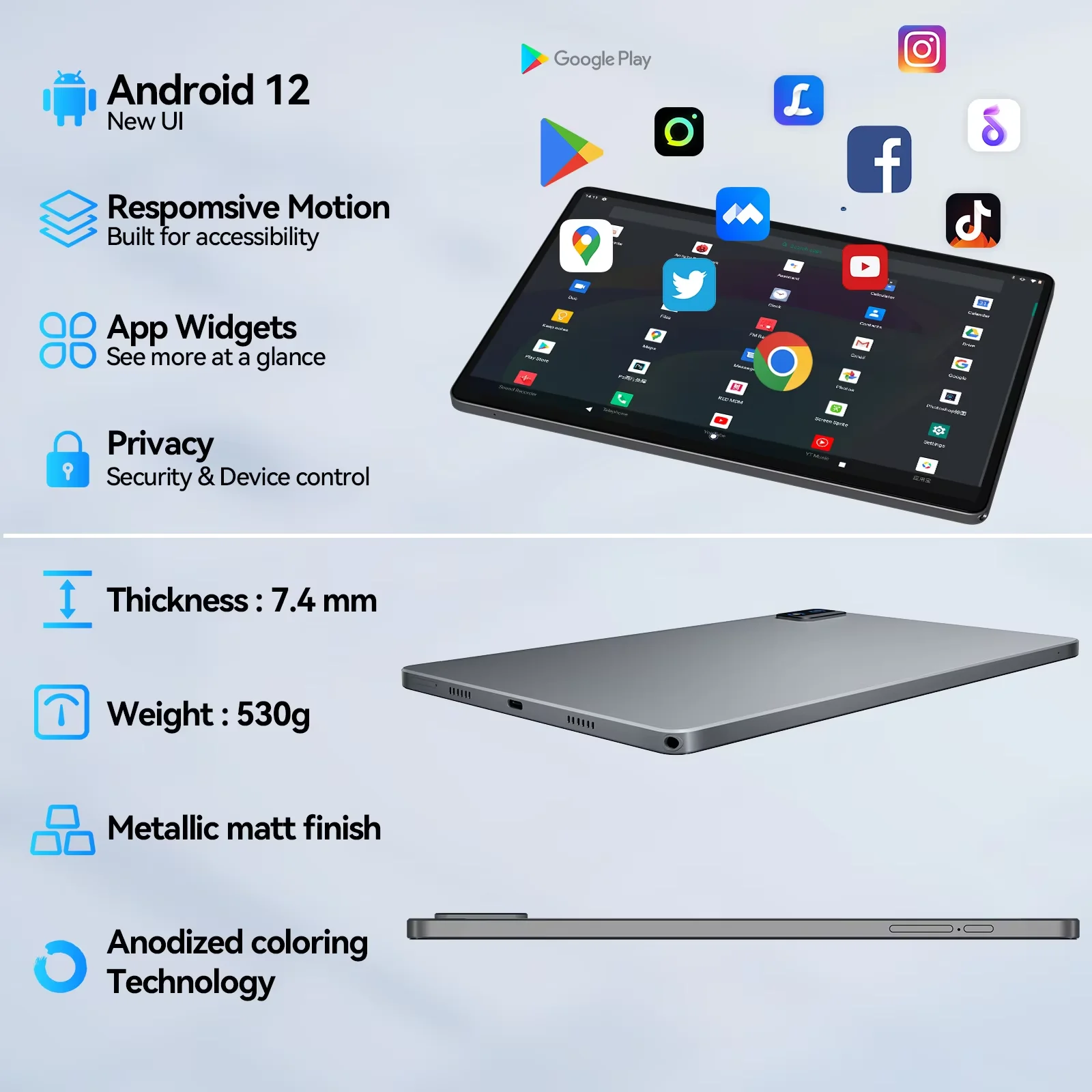 (Opruiming) Virgopad 10S 10 inch tablet 1920X1200 scherm 4G LTE tablet 4GB RAM 64GB ROM snel opladen 6000mAh metalen behuizing