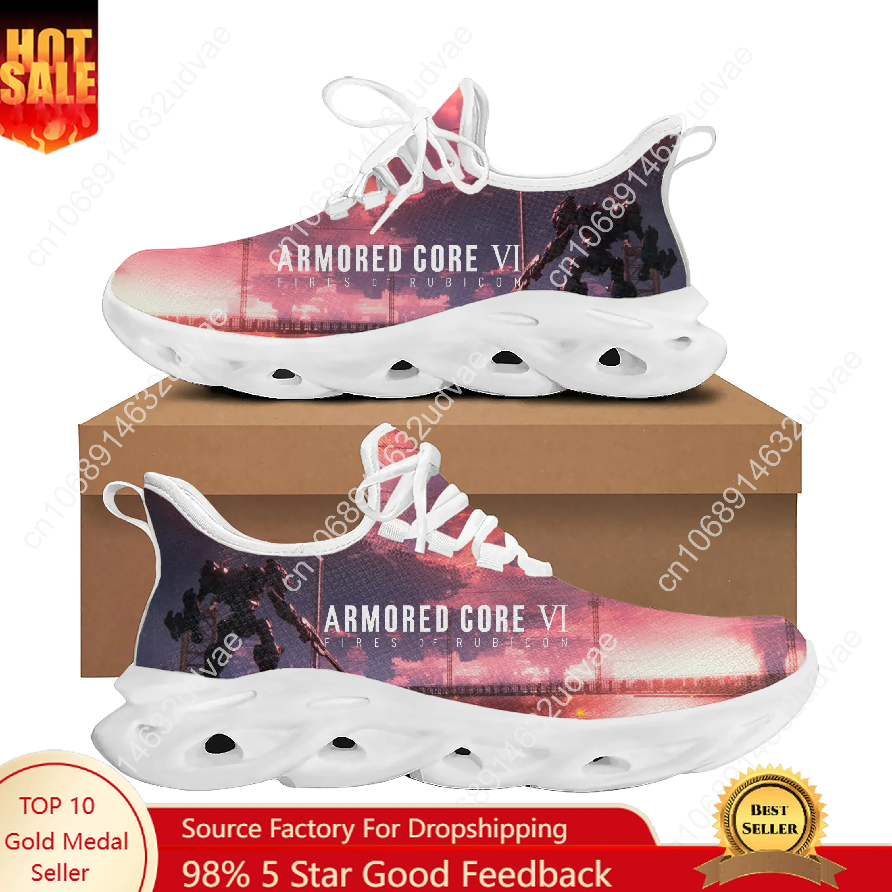 

Armored Core VI Fires of Rubicon Flats Sneakers Mens Womens Teenager Sports Running Shoes Cartoon Custom Lace Up Mesh Footwear