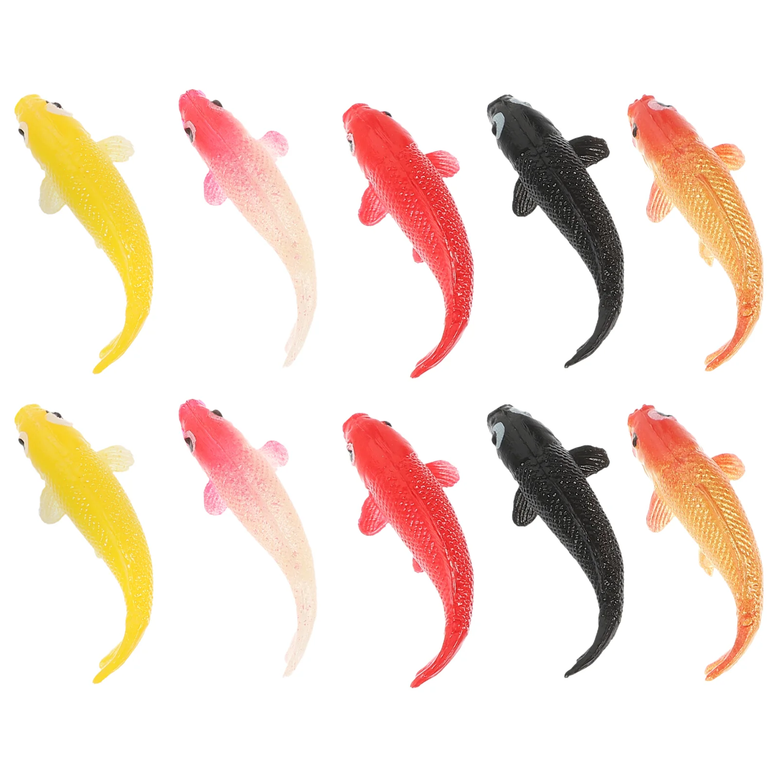 10 Pcs Goldfish Model Household Aquarium Decor Plastic Animal Decoration Freshwater Lovely Pvc Artificial Fancy Carp