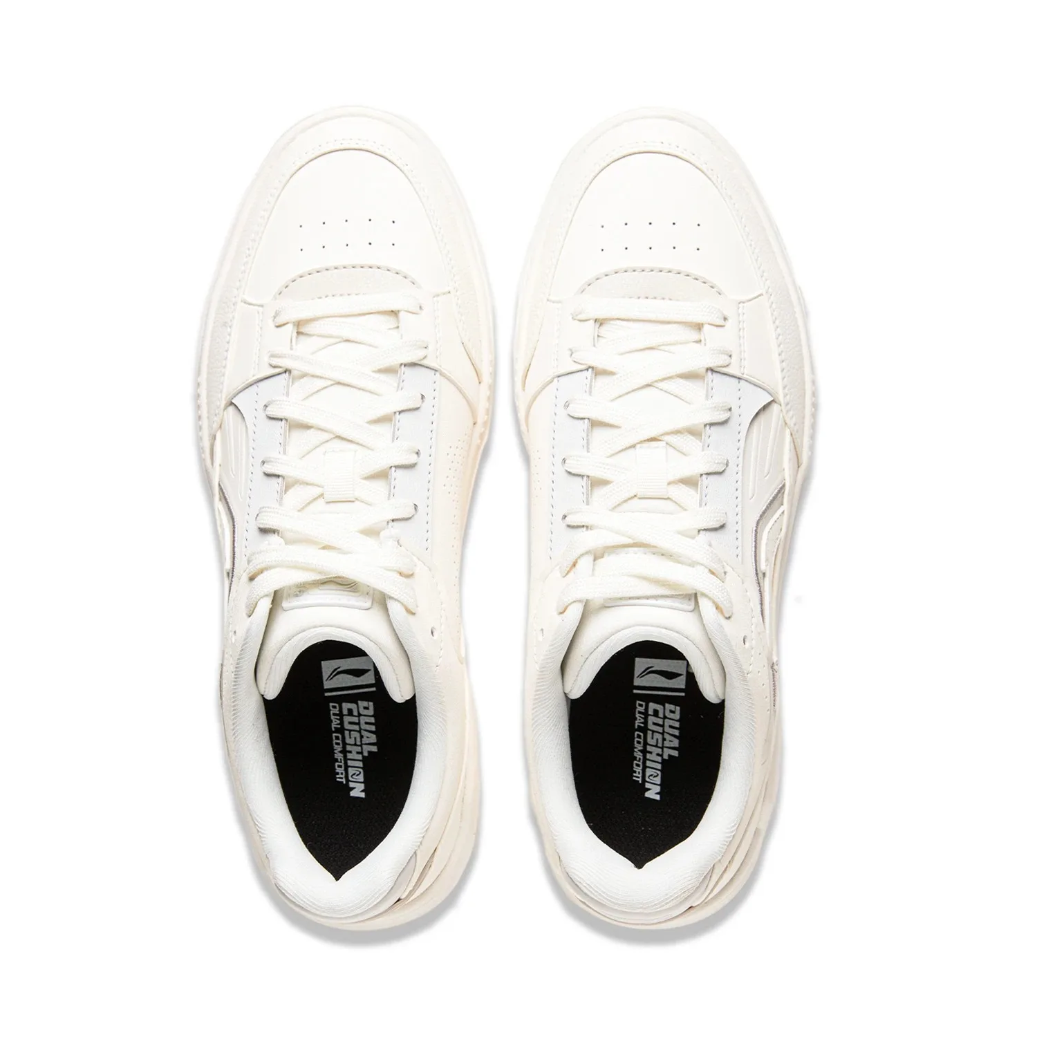Li-Ning-chaussures de sport COMsimplifié 80S, baskets blanches confortables à double coussin pour hommes, classiques, loisirs, AGprofits ic 055