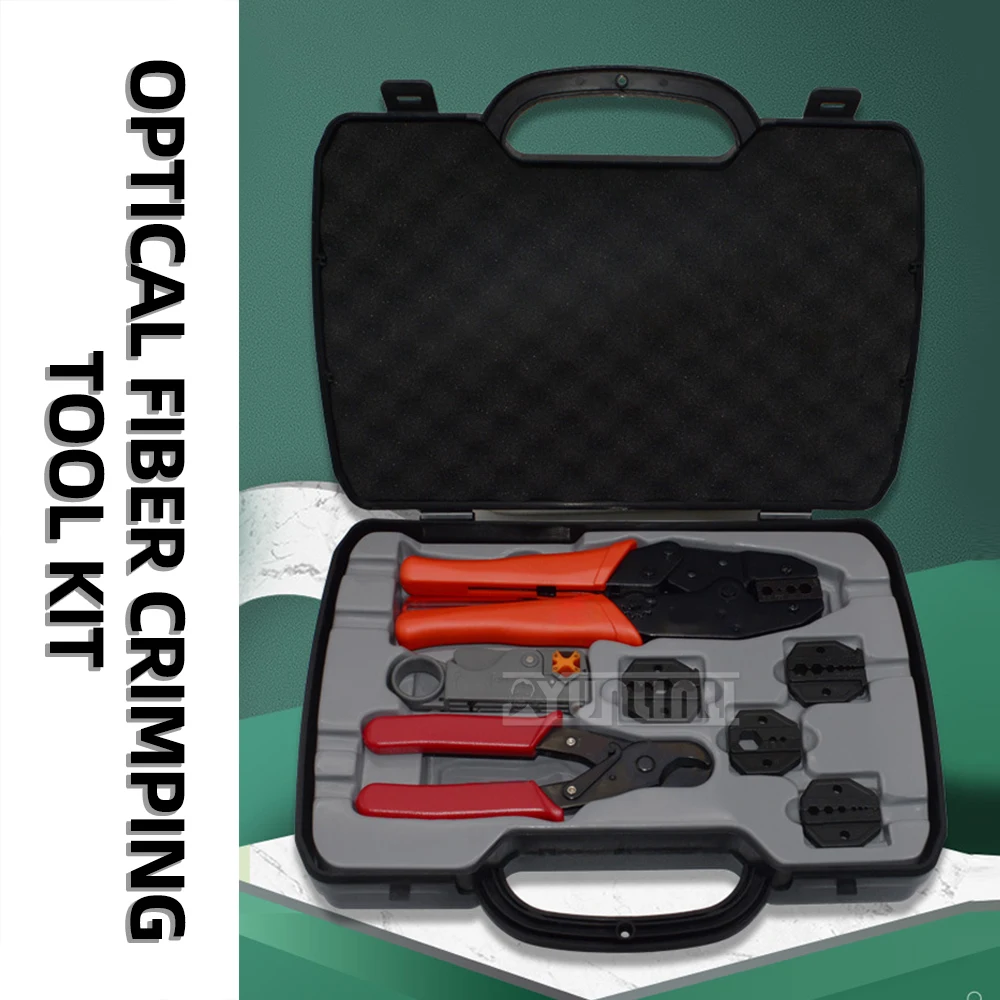 Network kit combination tool set that can be replaced with optical fiber pressure tool set