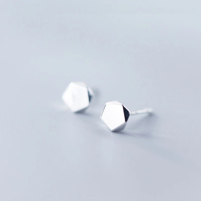 Modian Trendy Irregular Fashion Earring 100% 925 Sterling Silver Tiny Simple Stud Earrings For Women Silver Fine Jewelry Gift