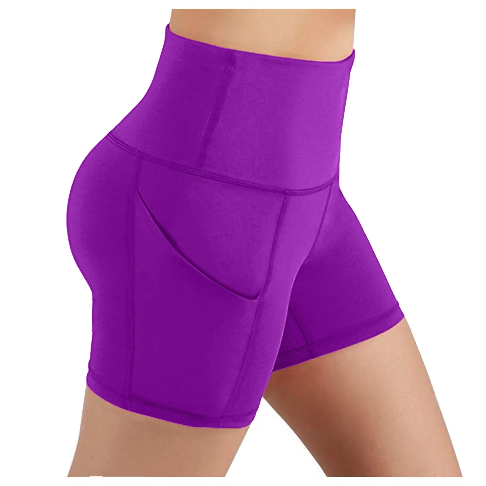 Women\'s Yoga Shorts With Pockets Cycling Running Mens Yoga Shorts Cotton Yoga Shorts Men with Pockets Biker Shorts with Pockets